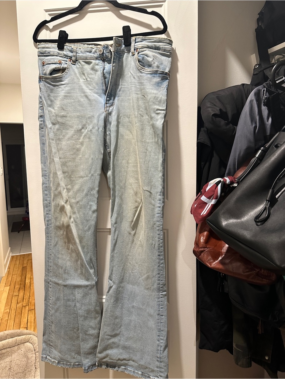 Zara Light Blue Flared Jeans